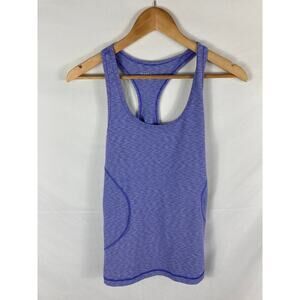 Zella Purple White Stripe Racerback Athletic Tank Size Medium